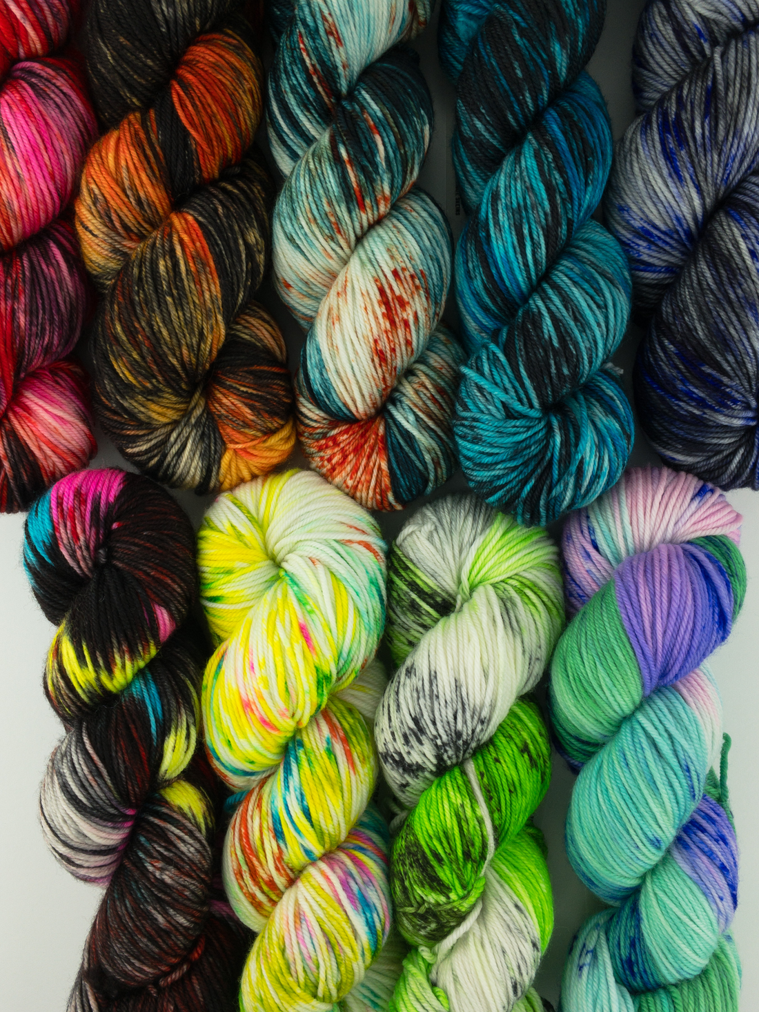  locally hand dyed dk weight yarn