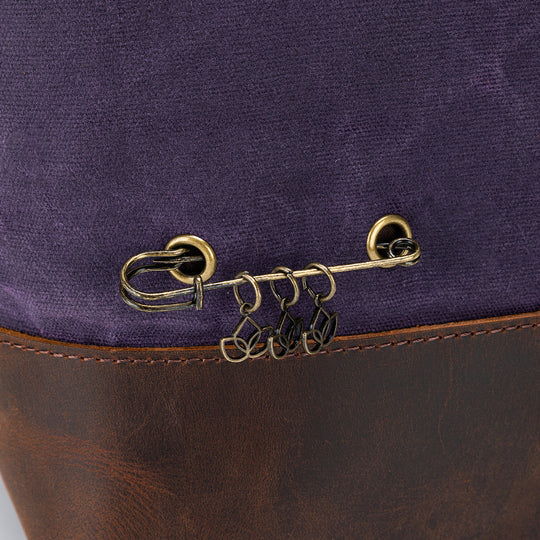  Maker's Canvas Satchel | Purple by della Q sold by Lift Bridge Yarns