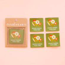  Good Things Take Time Woven Sewing and Quilting Labels