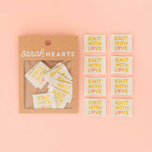  Knit with Love Woven Labels - Knitting Sewing Clothing Label