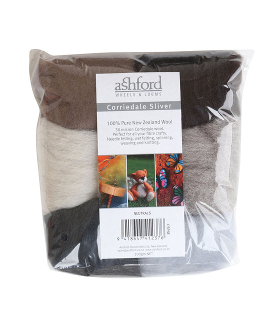  Corriedale Sliver | 7 Color Pack by Ashford Handicrafts Ltd sold by Lift Bridge Yarns