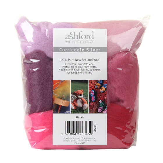  Corriedale Sliver | 7 Color Pack by Ashford Handicrafts Ltd sold by Lift Bridge Yarns