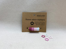  Wildflower (Greens) Flower Stitch Markers | Large by Allstitch Studio sold by Lift Bridge Yarns