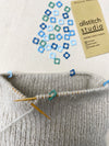 Cool Tones (Blues & Greens) Flower Stitch Markers | Small by Allstitch Studio sold by Lift Bridge Yarns