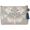 Large Linen Cosmetic Bag | Flight Of Fancy