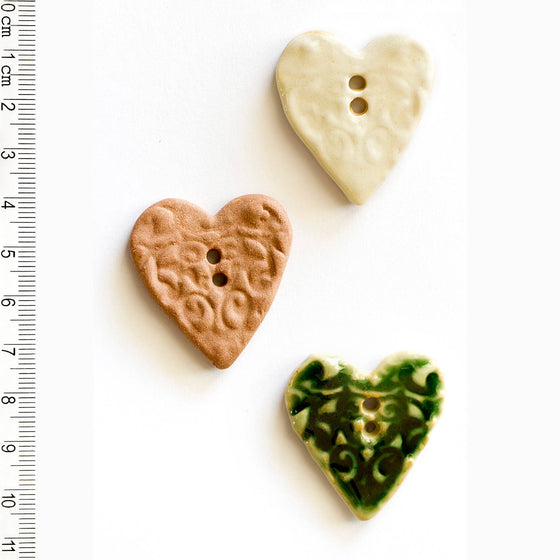 Heart Buttons | 3 ct