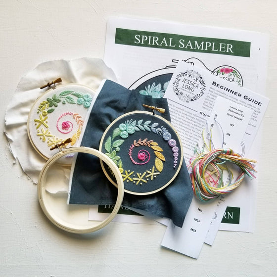 Spiral Sampler Beginner Embroidery Kit