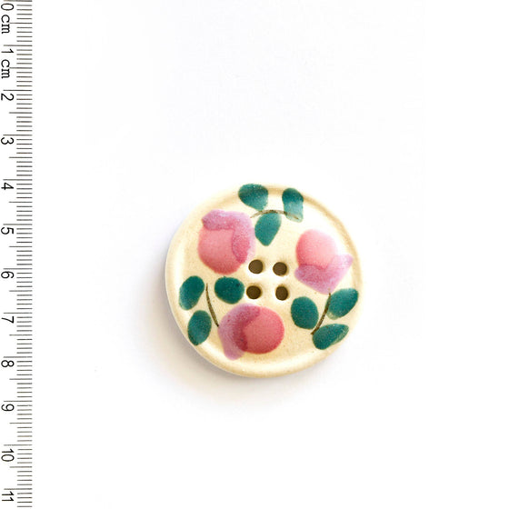 XL Pink Floral Statement Button | 1 ct