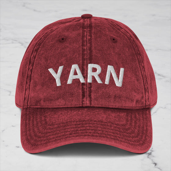 Maroon YARN Vintage Cotton Twill Dad Hat by Lift Bridge Yarns sold by Lift Bridge Yarns