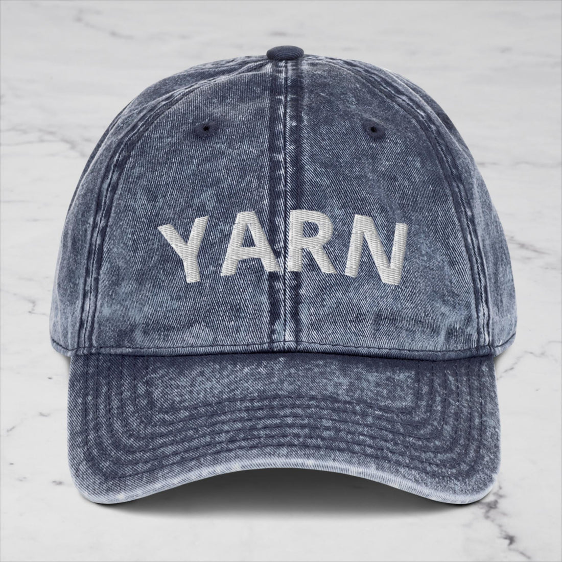  Navy YARN Vintage Cotton Twill Dad Hat by Lift Bridge Yarns sold by Lift Bridge Yarns
